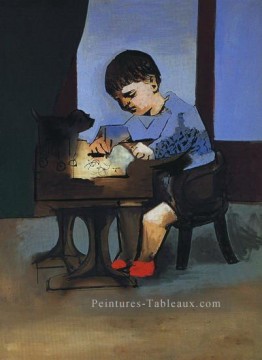 Paul dessinant 1923 cubiste Pablo Picasso Peinture à l'huile